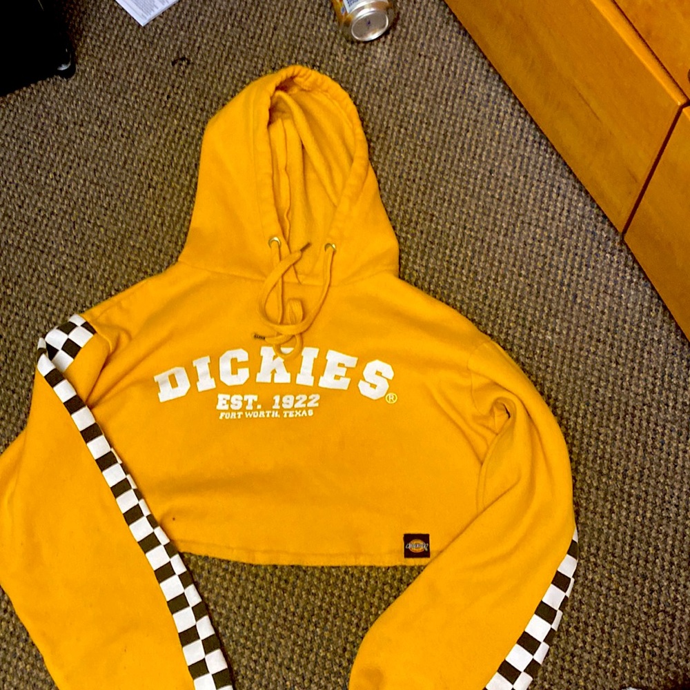 Dickies yellow crop blue notes xs super soft